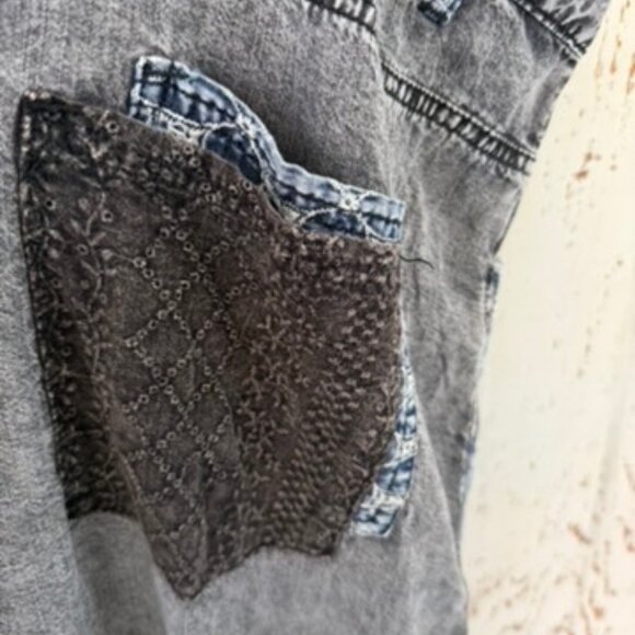 OLI & HALI PATCHWORK TENCEL OVERALLS - Picture 7 of 13